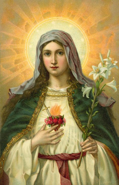 Inmaculado Corazón de María (cromolito) de Oswald Voelkel