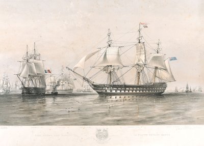 Las flotas inglesa y francesa en el Báltico de Oswald Walters (after) Brierly