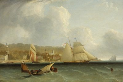 Escena marina de Oswald Walters Brierly