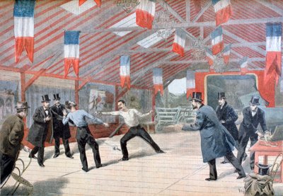Un duelo trágico: La muerte de Monsieur Harry Alis, 1895 de Oswaldo Tofani