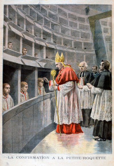 Confirmación en la prisión de petite roquette para niños, París, 1896 de Oswaldo Tofani