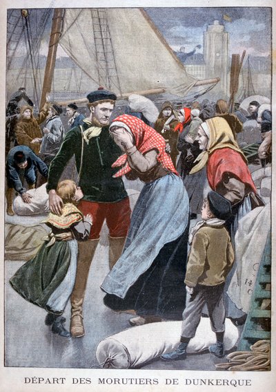 Salida de los barcos de pesca de bacalao de Dunkerque, 1900 de Oswaldo Tofani