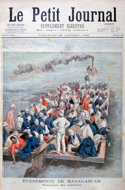 Eventos en Madagascar: La repatriación de las tropas francesas, 1896 de Oswaldo Tofani
