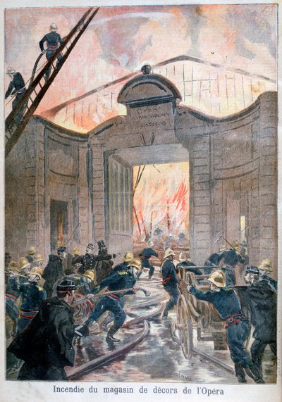 Incendio en la Ópera, París, 1894 de Oswaldo Tofani
