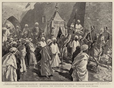 La peregrinación anual a La Meca, la partida de la alfombra sagrada de Jedda de Oswaldo Tofani