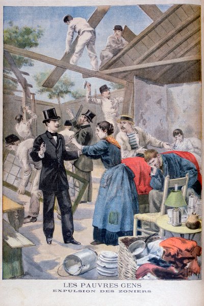 La expulsión de los pobres de los barrios bajos, 1895 de Oswaldo Tofani