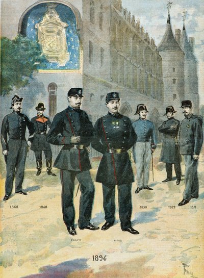Los diferentes trajes de la policía francesa de Oswaldo Tofani