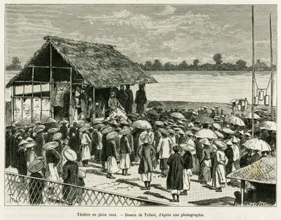 Teatro en el viento (grabado) de Oswaldo Tofani
