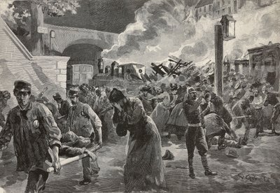 Víctimas y rescatadores en el sitio del accidente de tren de Saint-Mande, 26 de julio de Oswaldo Tofani