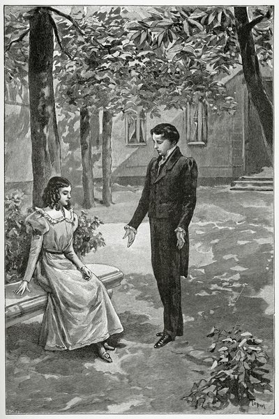 Victor Hugo declarando su amor a Adèle Foucher, siglo XIX de Oswaldo Tofani