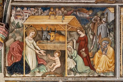Detalle de una pared: Nacimiento de Ottaviano Nelli