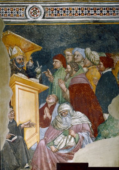 Detalle de la predicación de San Agustín de Ottaviano Nelli