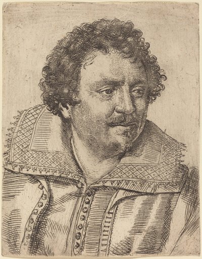 Un hombre con bigote y perilla, mirando a la derecha de Ottavio Leoni