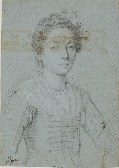 Retrato de una mujer, medio cuerpo de Ottavio Mario Leoni