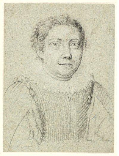 Retrato de una mujer, medio cuerpo girado a la derecha de Ottavio Mario Leoni