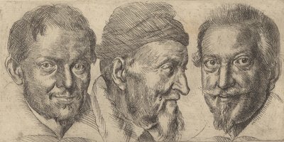 Tres retratos posiblemente representando a Camillo Graffico, Ercole Pedemonte y Antoni, ca. 1620-30 de Ottavio Mario Leoni