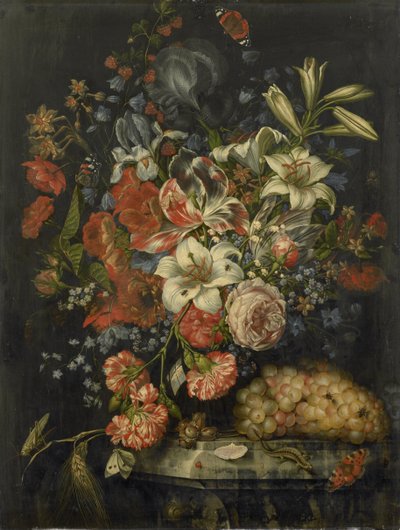 Bodegón con flores y frutas de Ottmar Elliger (I)