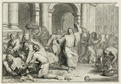 Cristo expulsa a los cambistas del Templo de Ottmar Elliger the Younger