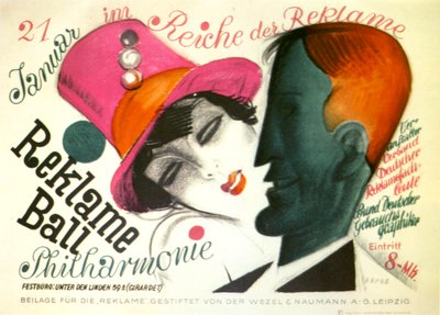 Cartel para el Baile de la Publicidad de Otto Arpke