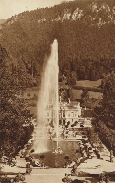 Castillo de Linderhof del rey de Baviera, cerca de Oberammergau de Otto Ballerstedt