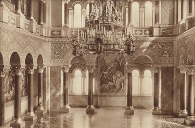 Castillo de Neuschwanstein del rey de Baviera, el salón del trono de Otto Ballerstedt