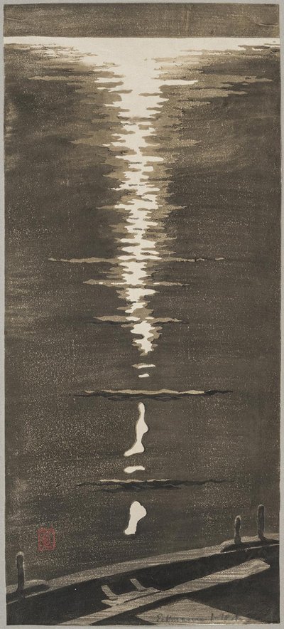 Luz de luna en el mar de Otto Eckmann