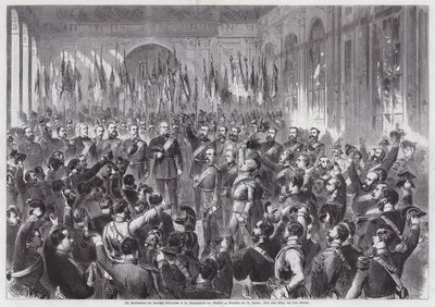 Proclamación del Rey Guillermo I de Prusia como Emperador de Alemania, Salón de los Espejos, Palacio de Versalles, Francia de Otto Edmund Guenther