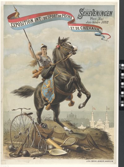 Exposición internacional: deporte, pesca y caballos / Scheveningen Países Bajos junio-octubre de 1892 (título sobre el objeto) de Otto Eerelman