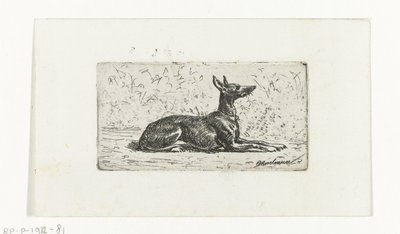 Galgo reclinado de Otto Eerelman