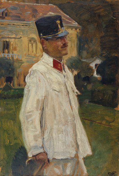 Heinrich (?) Gallia con uniforme de oficial de Otto Friedrich