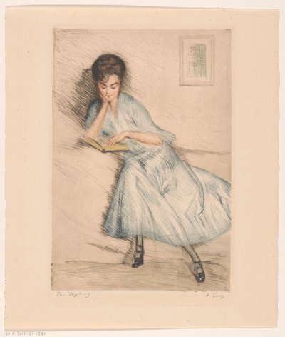 mujer leyendo de Otto Goetze (signed by artist)