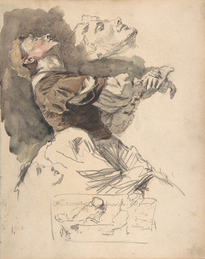 Estudio de una bailarina, finales del siglo XIX-principios del siglo XX de Otto Greiner