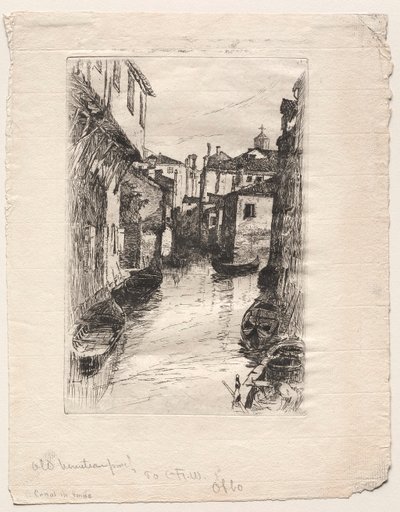 Canal en Venecia, 1880 de Otto H. Bacher