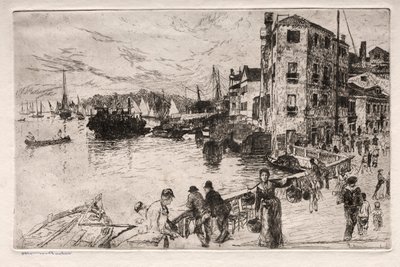 Grabados de Venecia: Cuartos de Castello, Riva, siglo XIX. de Otto H. Bacher