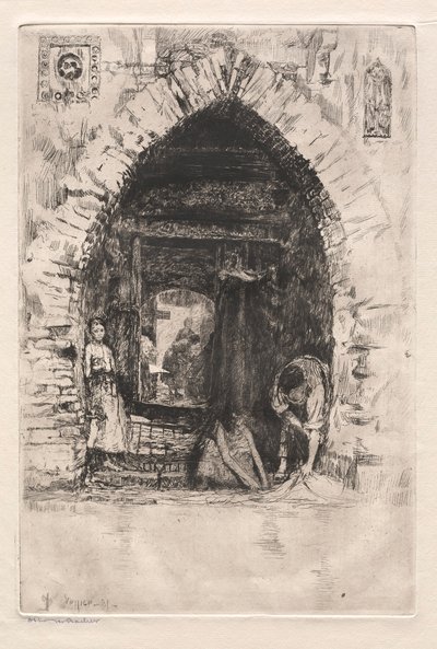Grabados de Venecia: Lavandería, 1881 de Otto H. Bacher