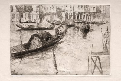 Grabados de Venecia: Traghetto San Felice de Otto H. Bacher
