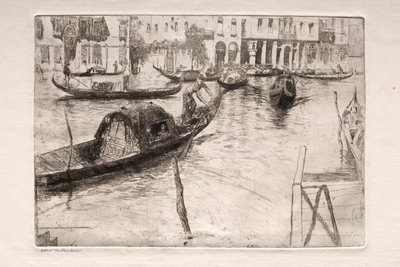 Grabados de Venecia: Traghetto San Felice, siglo XIX de Otto H. Bacher