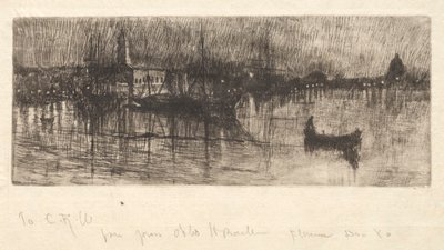 Noche lluviosa, Venecia, 1880 de Otto H. Bacher