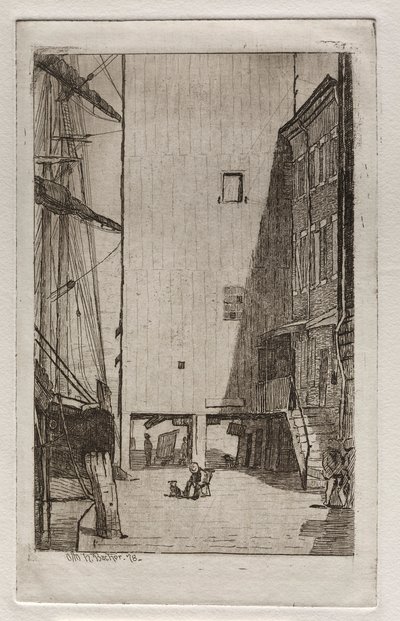 Barco y elevador, 1878 de Otto H. Bacher