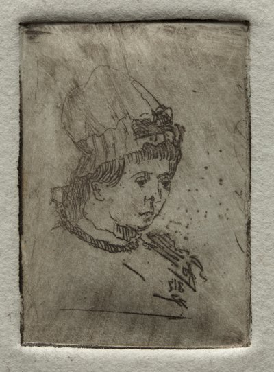 Cabeza pequeña con gorro, 1878 de Otto H. Bacher