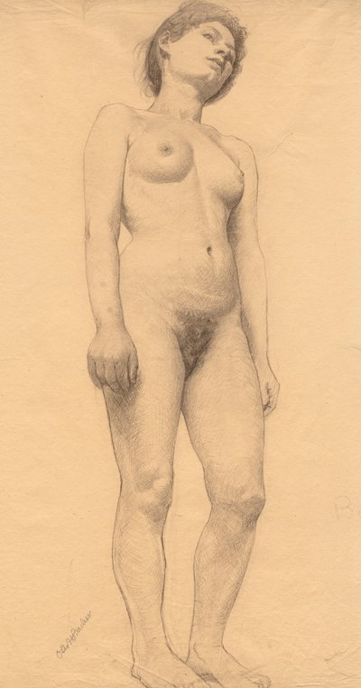 Desnudo femenino de pie de Otto H. Bacher