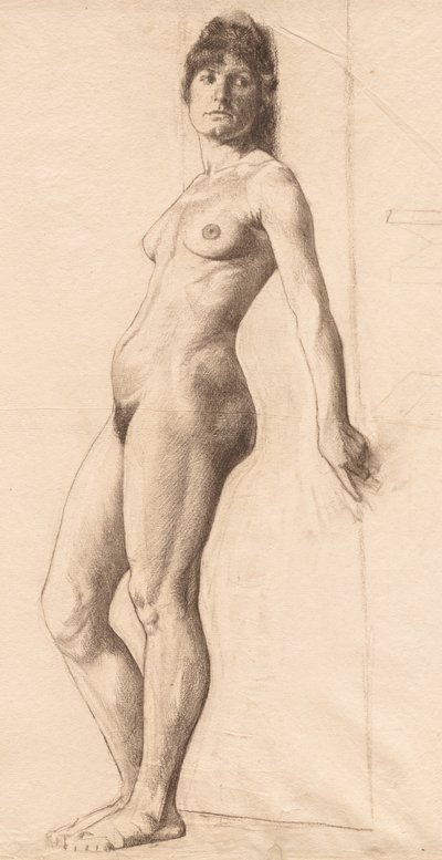Modelo desnudo de pie de Otto H. Bacher