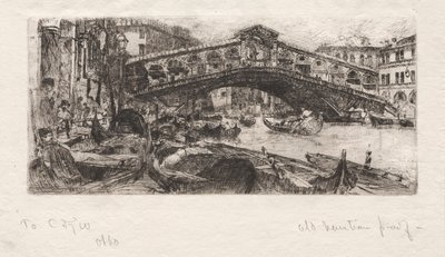 El Rialto, Venecia, 1880 de Otto H. Bacher
