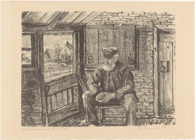 Oude Hollumer boer (título original del objeto) de Otto Hanrath (signed by artist)