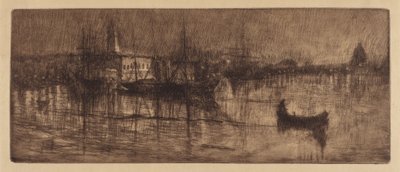 Una Noche Lluviosa en Venecia, c. 1880 de Otto Henry Bacher