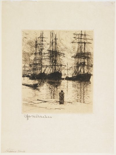 Embarcaciones, Venecia, 1879-1880 de Otto Henry Bacher