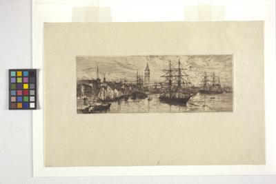 Venecia, transporte marítimo y Palazzo Ducale de Otto Henry Bacher