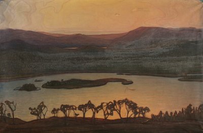 Vista sobre el lago Aerran de Otto Hesselbom