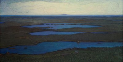 Sobre el bosque y el lago, 1908 de Otto Hesselbom