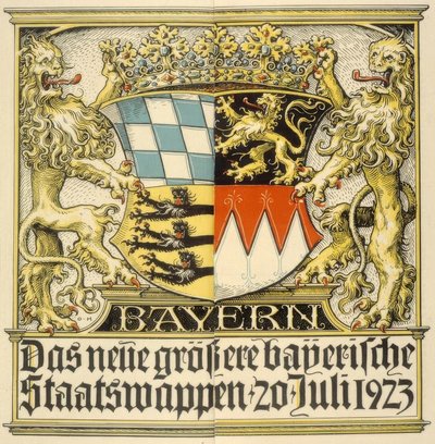 El nuevo escudo de armas bávaro más grande, 20 de julio de 1923 de Otto Hupp